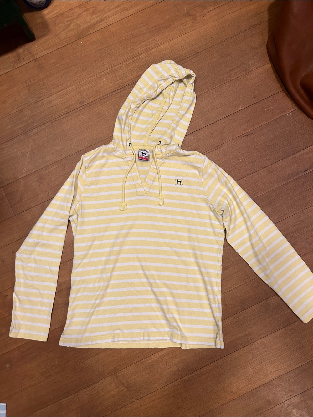 The Black Dog Striped Yellow & White Hoodie